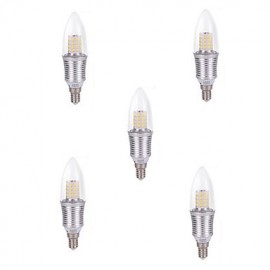 stücke 9 Watt E14 45XSDM2835 Kaltweiße Farbe Silber Shell Led Kerzenlicht Schraubgewinde Led lampen Kronleuchter Lampen AC220 240V