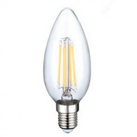 E14 LED Glühlampen C35 4PCS COB 400LM lm Warmweiß Dekorative V