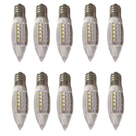 10 STÜCKE E14 33LED SMD2835 300 400LM Warmweiß Weiß Dekorativ Wasserdicht AC220 240V