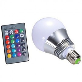 5W E27 RGB LED Birne Licht AC85 265V Fernbedienung Lampe