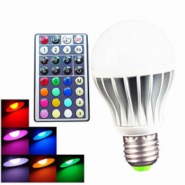 stücke E26 E27 B22 9W 3 stücke High Power LED 550LM RGB A60 Dimmbare Ferngesteuerte Globe Birne AC110 240V