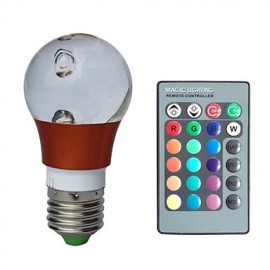 E27 3 W RGB 16 Farben Kristall LED Glühbirne mit Fernbedienung (AC 100 220 V)