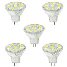 5W GU4(MR11) Dekorationslicht MR11 15 SMD 5730 480LM lm Warmweiß Kaltweiß Dekorativ 9 30 V 5 Stk