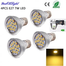 Stück E27 7 W 600 lm 15 * SMD5630 Warmweiß 3000 K Hochwertiger LED Strahler (AC110 120 V 220 V 240 V)