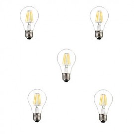 Stück A60 6 W E27 600 LM 360 Grad warmes kaltes Weiß Edison Glühfadenlicht LED Glühlampe (AC85 265 V)