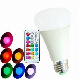 Stück E26 E27 9W 3 Stück Hochleistungs LED 550LM RGB A60 Dimmbar Ferngesteuert Dekorative Globe Glühbirnen AC 100 240V