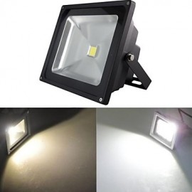 Schwarze wasserdichte LED Flutlampe 50 W 5000 lm 2800 – 7000 K kaltweißes Licht und warmweißes Licht (85 V – 265 V).