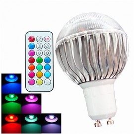 Stück GU10 8W Hochleistungs LED Dimmbar Ferngesteuert Dekorative RGB LED Globe Glühbirnen V