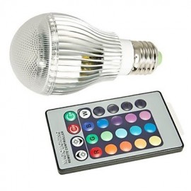 E27 85V 265V 400 550Lm 9W RGB Fernbedienung LED Bunte Glühbirnen