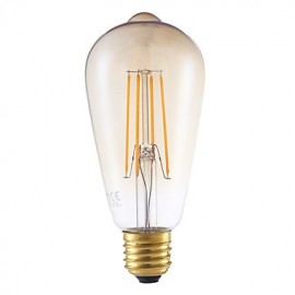 4W E27 LED Filament Birnen ST64LF 4 COB 350 lm Bernstein Dimmbar Dekorativ V 1 Stk