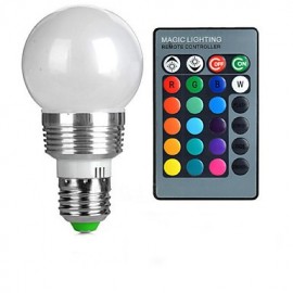 E27 85V 265V 100 200Lm 3W RGB Fernbedienung LED Bunte Glühbirnen