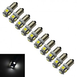 10 Stück BA9S 1 W 5 x 5050SMD 70–100 LM 6000–6500 K Kaltweiß LED Autolicht (DC 12 V)