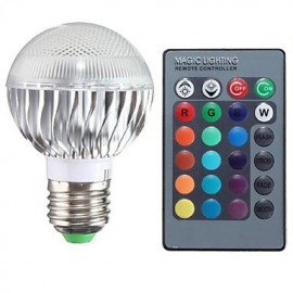 E27 85V 265V 100 200Lm 3W RGB Fernbedienung LED Bunte Glühbirnen