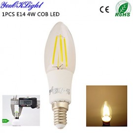 1 STÜCKE E14 4 xCOB 4 Watt Warmweiß Hochwertige Edison Filament Kronleuchter Kerze LED Licht AC110 120V 220 240 V