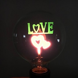 E27 3W "LOVE" Muster Dekorative Neon Globe Glühbirne Buntes Licht 35lm (AC 220V)