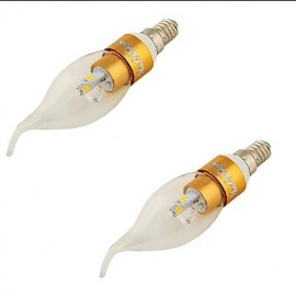 Stück E14 3 W 240 lm 3000 K 6 x SMD 5730 Warmweiße LED Kerzenlampe – (AC 85–265 V)