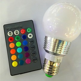 E26 E27 Bunte RGB Glühbirne mit Fernbedienung 3 W