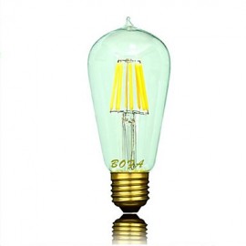 E26 E27 110V 220V ST64 2200K 3000K 300 600lm 5W 6LED Glühbirne Edison