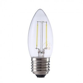 2W E27 LED Filament Birnen B35 2 COB 250 lm Warmweiß Kaltweiß 1 Stk