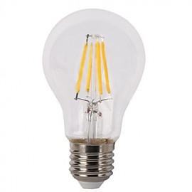 Dimmbare Glühbirne 4W E26 E27 LED Filament Glühbirnen A60(A19) 4 COB 400 lm Warmweiß 110V 130V oder (220V 240V) dimmbar 1 Stk