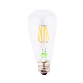 6W E26 E27 LED Filament Birnen ST64 6 COB 500 600 lm Warmweiß Dekorativ 1 Stk