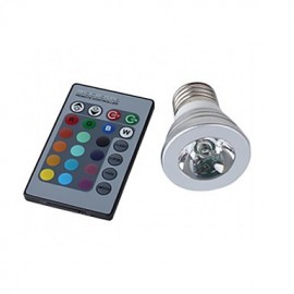 3W E26 E27 LED Strahler MR16 1 High Power LED 150 lm RGB Fernsteuerbar