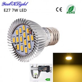 1 STK. E27 7 W 600 lm 15 * SMD5630 Warmweiß 3000 K Hochwertiger LED Strahler (AC110 120 V 220 V 240 V)