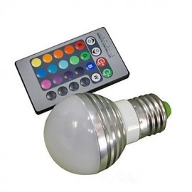 E27 85V 265V 100 180Lm 3W RGB Fernbedienung LED Bunte Glühbirnen