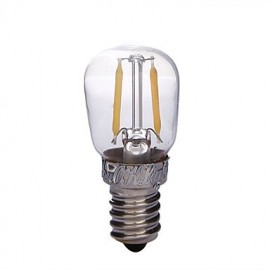 E14 2W LED Glühfadenlampe Warmweiß 3000K 200lm Transparent + Silber (AC 220V)