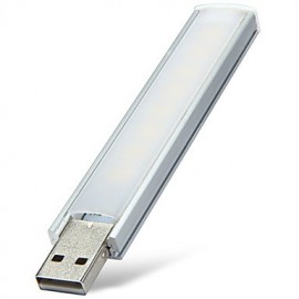 2W 5V Streifen Design Kaltweiß Warmweiß USB 8 LEDs Licht PC Computer Gadget