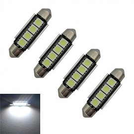 4 Stück Festoon 42 mm 1 5 W 4 x 5050 SMD 80–90 lm 6000–6500 K Kaltweiß Licht LED Autolicht (DC 12 V)