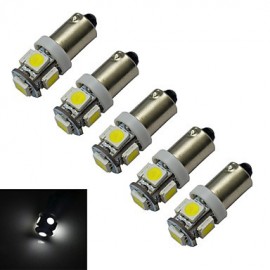 5 Stück BA9S 1 W 5 x 5050SMD 70–100 LM 6000–6500 K Kaltweiß LED Autolicht (DC 12 V)