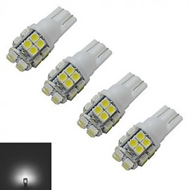 4 Stück T10 1 2 W 20 x 3528 SMD 85 LM 6000–6500 K Kaltweiß invertiertes Seitenkeillicht LED Autolichter (DC 12 V)