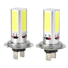 Hochleistungs H7 H4 T20 20 W 6500 K 1300 lm 4 COB LED Scheinwerfer Nebelscheinwerfer fürs Auto Kaltweiß (12–24 V 2 Stück)