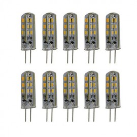 3W G4 LED Bi Pin Leuchten 24 SMD 3014 300 lm Warmweiß Kaltweiß Dekorativ DC 12V 10 Stück Packung