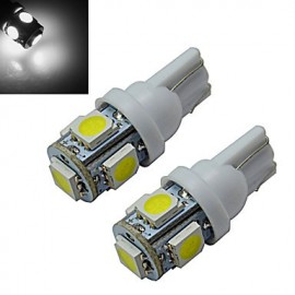 Stück T10 1 W 5 x 5050 SMD 70–90 LM 6000–6500 K Kaltweiß LED Autolicht (DC 12 V)