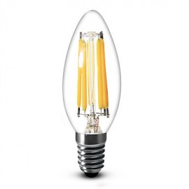 1 Stück SML E14 E12 4 6 W 6 COB 600 LM Warmweiß Kaltweiß C35 Dimmbare Kerzenlampen