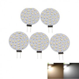 5 x G4 MR11 GU4 GZ4 3W 27x4014SMD LED 3000K 6000K Warmweiß Kaltweiß Runde Form LED Birne AC DC12V