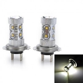 Hochleistungs H7 H3 H1 H4 H11 50 W 3000 lm kühles weißes Licht 10 Cree LED Nebel Scheinwerfer fürs Auto (12 V 2 Stück)