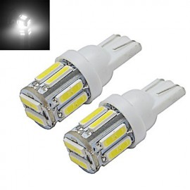 2 Stück T10 3 W 10 x 7020 SMD 210 LM 6000–6500 K Kaltweiß LED Autolicht (DC 12 V)