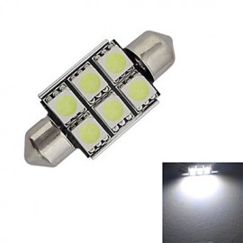 Festoon 36 mm 1 5 W 6 x 5050 SMD 100 – 150 lm 6000 – 6500 K Kaltweißes Licht LED Autolicht (DC 12 V)