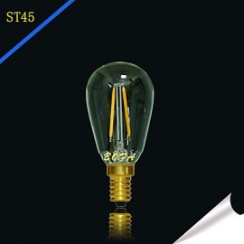 E12 E14 110V 220V 2200K 2700K 100 200Lm ST45 2W 2LED Glühbirne Edison Retro LED Glühbirne