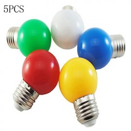 5PCS LED Glühbirne Farbe E27 1W Kleine Glühbirne Outdoor Dekorative Bunte Beleuchtung Weihnachtsbeleuchtung