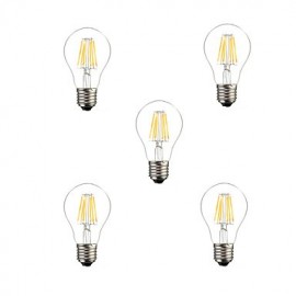 5 stücke A60 6W E27 500LM Dimmbar 360 Grad Warme Kühle Weiße Farbe LED Filament Licht