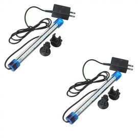 2 STÜCKE 20 CM 3 Watt 2835 18SMD Aquarium Wasserdicht Blau Weiß multicolorLED Lichtleiste Tauch Unten Lampe AC220V