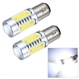 Merdia 1157 7 5 W 600 LM COB 4SMD LED und 1 Kondensorlinse weißes Licht Rückfahrscheinwerfer Bremslicht (12 V Paar)