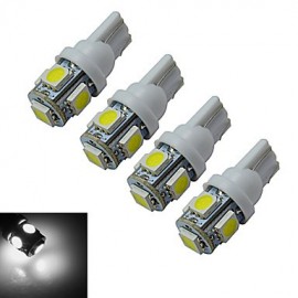 4 Stück T10 1 W 5 x 5050 SMD 70–90 LM 6000–6500 K Kaltweiß LED Autolicht (DC 12 V)