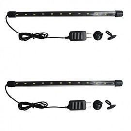 2 STÜCKE 40 CM 12 SMD 5730 8 Watt Aquarium Wasserdicht Blau Weiß PinkLED Lichtleiste Tauch Unten Lampe AC110V 220 V