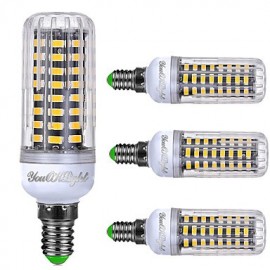 4 STÜCKE E14 6 W AC220 240 V 72*5733 SMD LED Intelligente IC Steuerung Cole Weiß Naturweiß Warmweiß Dreisegmentige dimmbare LED Maisbirne