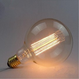 E27 40W G125 gerader Draht große Glühbirne Edison Retro dekorative Glühbirnen